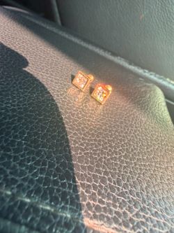 14K diamond earrings