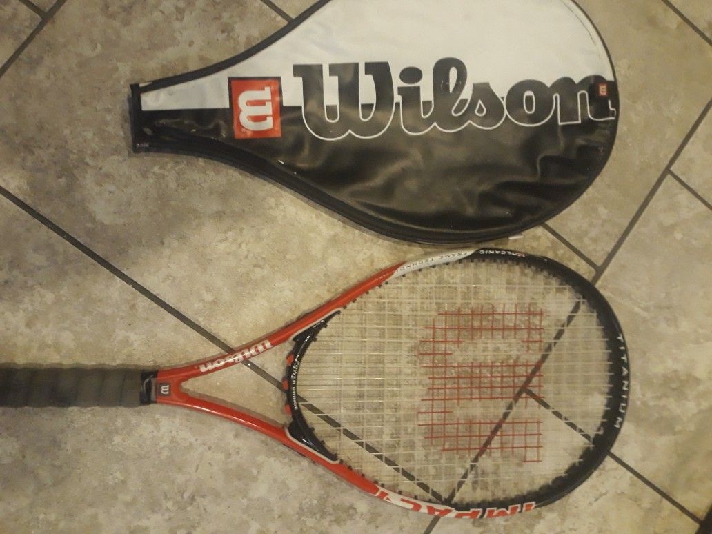 USED WILSON TITANIUM IMPACT TENNIS RACKET 