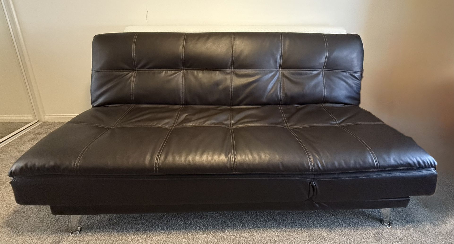 Leather Futon Sofa Bed