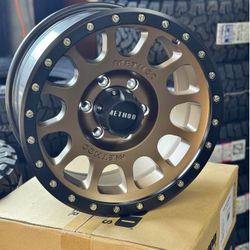 Method MR305 Bronze 17x8.5 6x135 6×139.7 +0 Wheels Tires F150 Silverado Sierra Tacoma Tundra Rims Ti