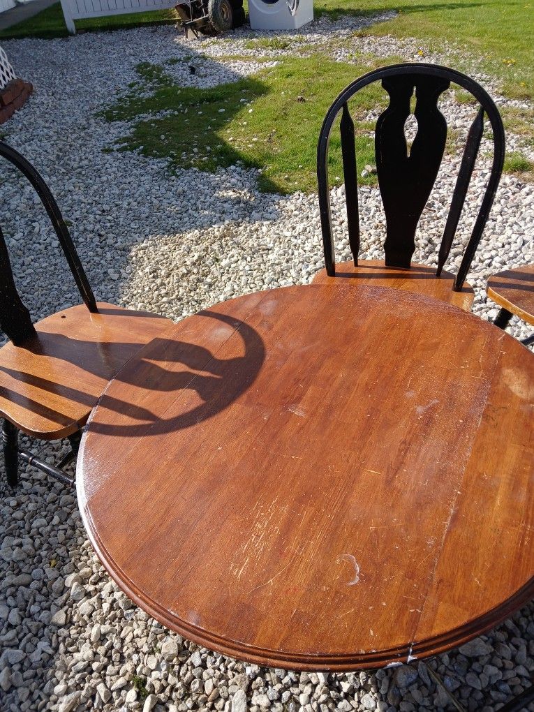 Dining room table with four chairs