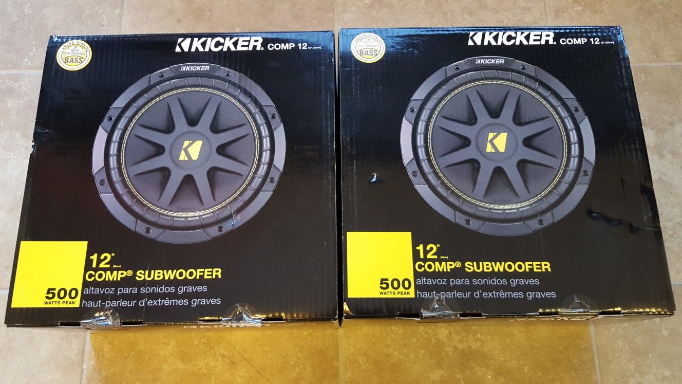 2 12" KICKER SUBWOOFERS 