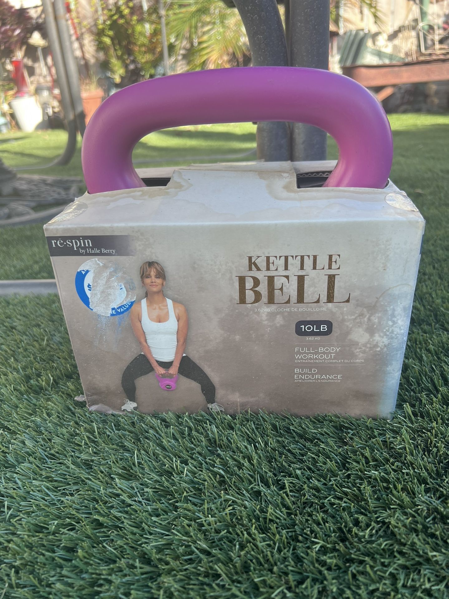Re-Spin 10LB KETTLEBELL Kettle Plastic Workout Exercise Weights by: Halle Berry