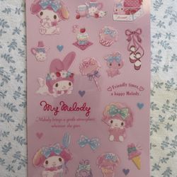 My Melody Sanrio 5 Pc Sticker Pack