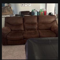 Couches Cognac Brown Sectional