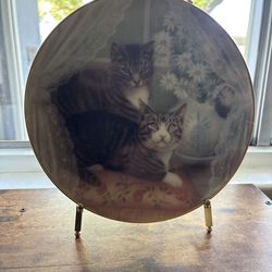 Decorative cat plate