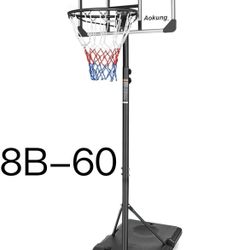 Teenagers Youth Height Adjustable 4.8 to 7.7ft/5.6 to 7ft Basketball Hoop 28 Inch Backboard Portable Basketball Goal System, use for Indoor Outdoor