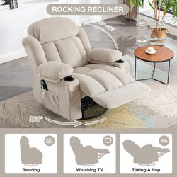 SYNGAR Oversized Recliner Chair, 360° 