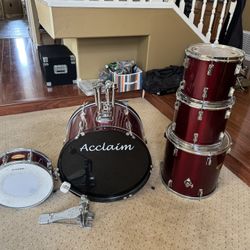 Ruby Red 5 pice Acclaim Drum Kit