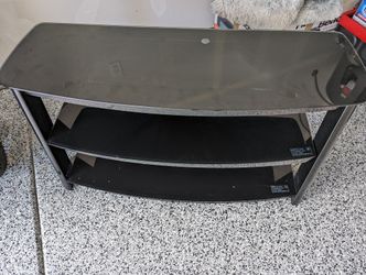Like New, Glass Media Console And TV Stand 65" Plus