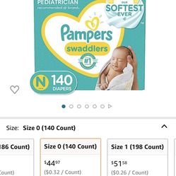 Pampers SZ Newborn 140ct