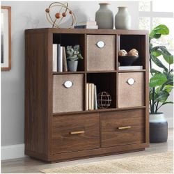 6 Cube Organizer Rustic Oak New 