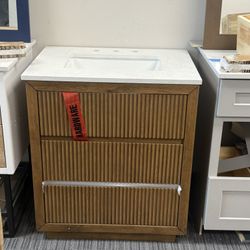 30” Bathroom Vanity In Wood Color 