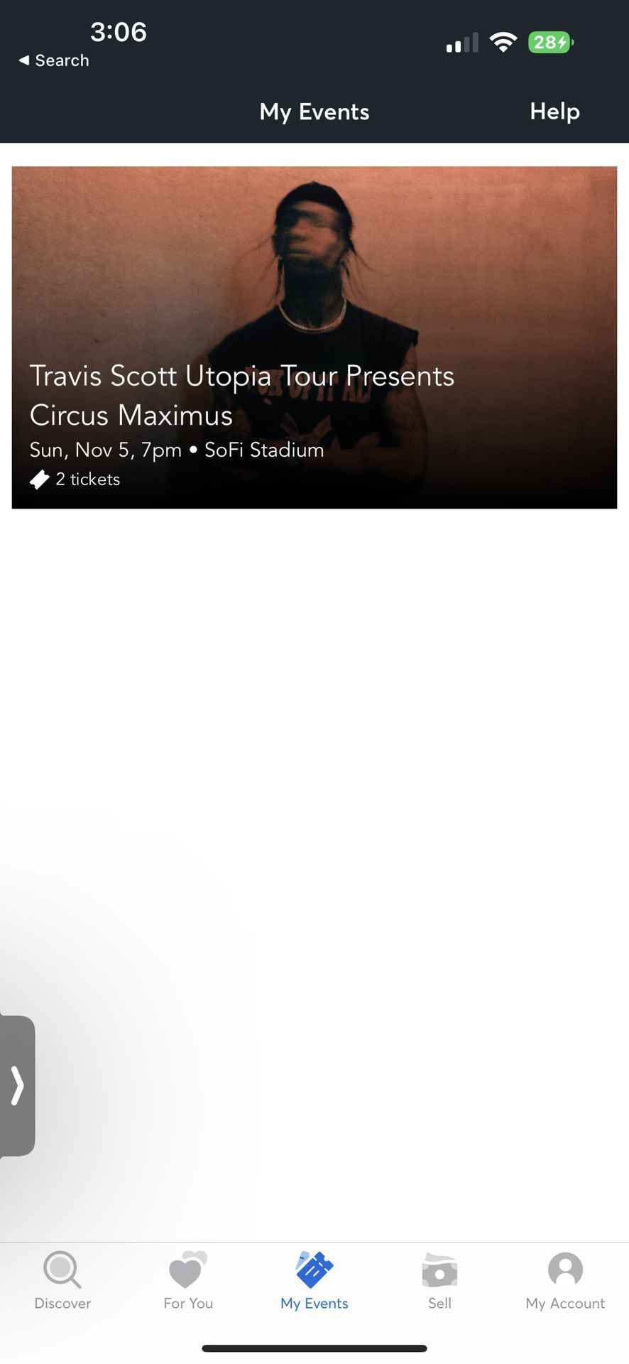 Travis Scott GA Ticket