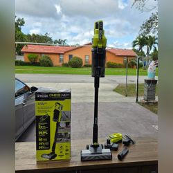 RYOBI ONE+ HP 18V Cordless Pet Stick Vacuum Cleaner Kit with 2AH Battery and Charger