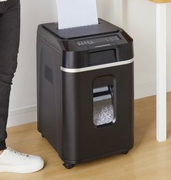 NEW Commercial Paper Shredder 200 Sheet Auto Feed Micro Cut Paper Shredder W/ Pullout Basket !