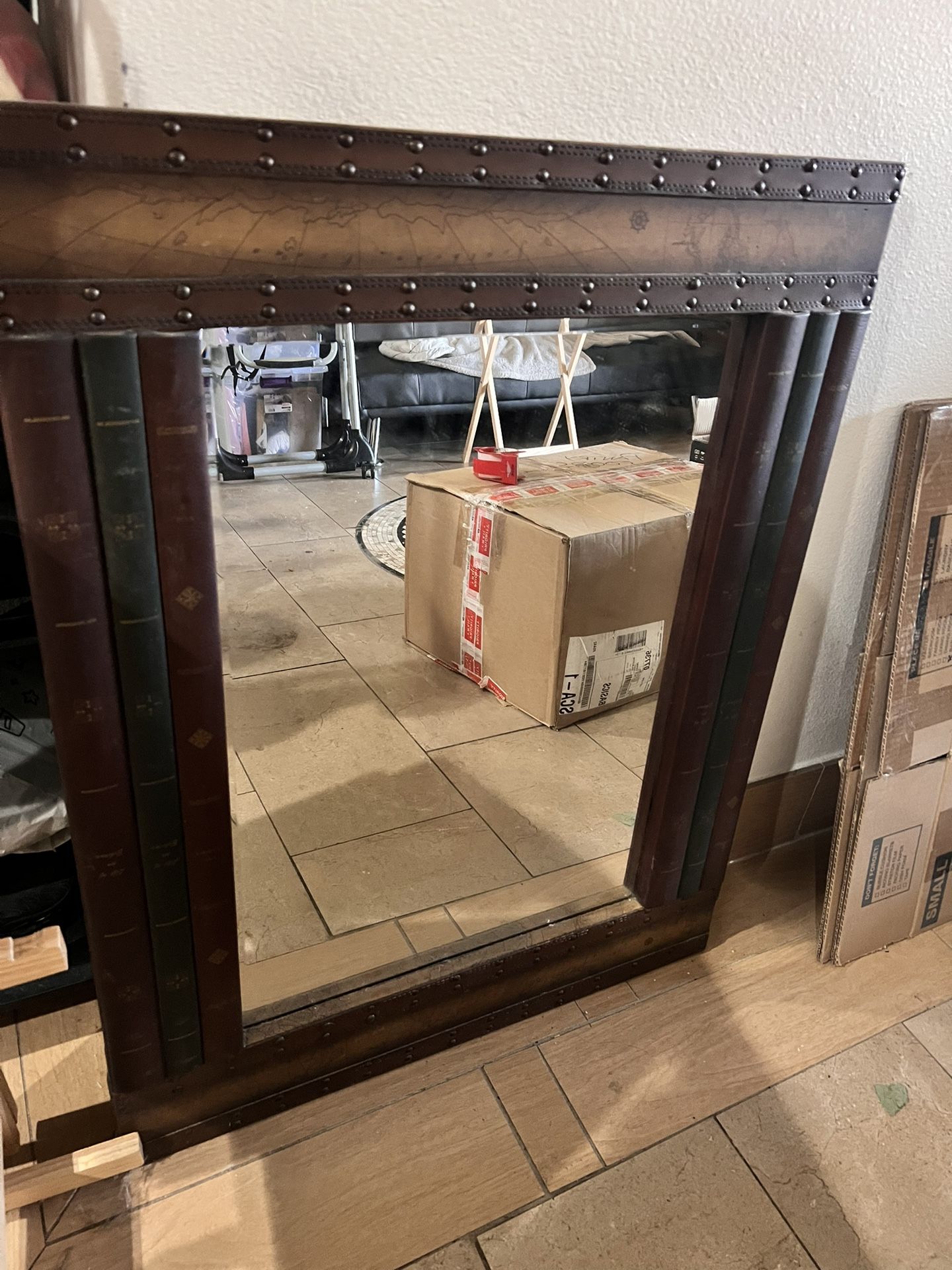 Book/Atlas Themed Accent Mirror