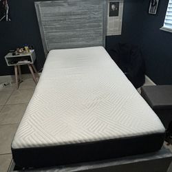 Twin Bed Frame Including Mattress 