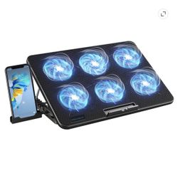 Adjustable Height Wind Speed Laptop Cooling Pad Stand New Condition