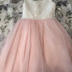 JoyKids Girls Pink & White Dress Size 8