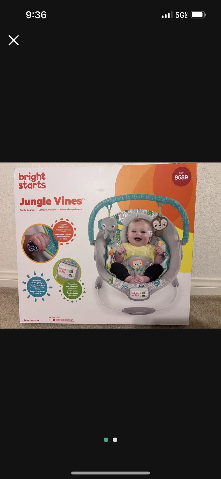 Bright Starts Baby Bouncer $20