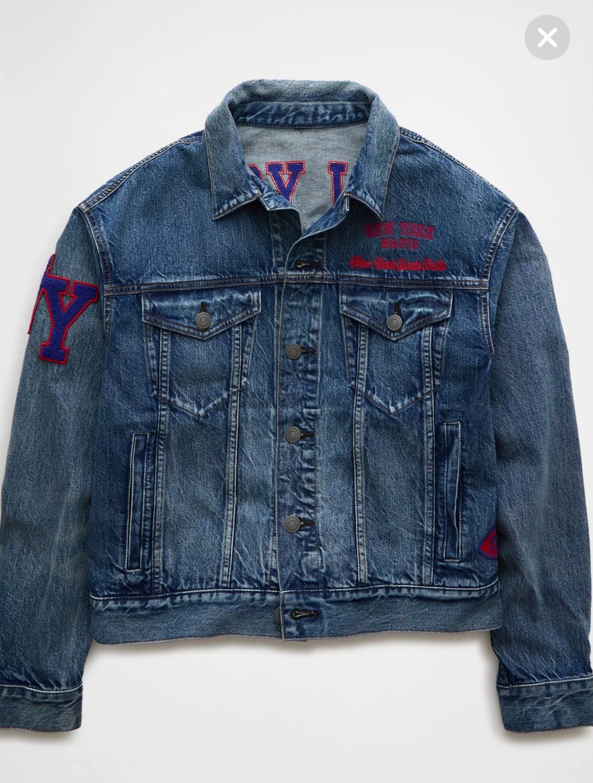 AE NFL New York Giants Denim Jacket - Large- Brand New American Eagle Men’s