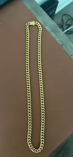 Cuban Link chain, 7mm, 18K gold plated, 24”