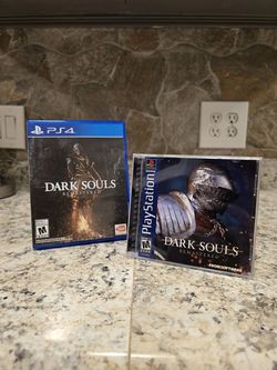 Dark Souls Remastered PS4 w/ Custom Made DSR PS1 Case $10