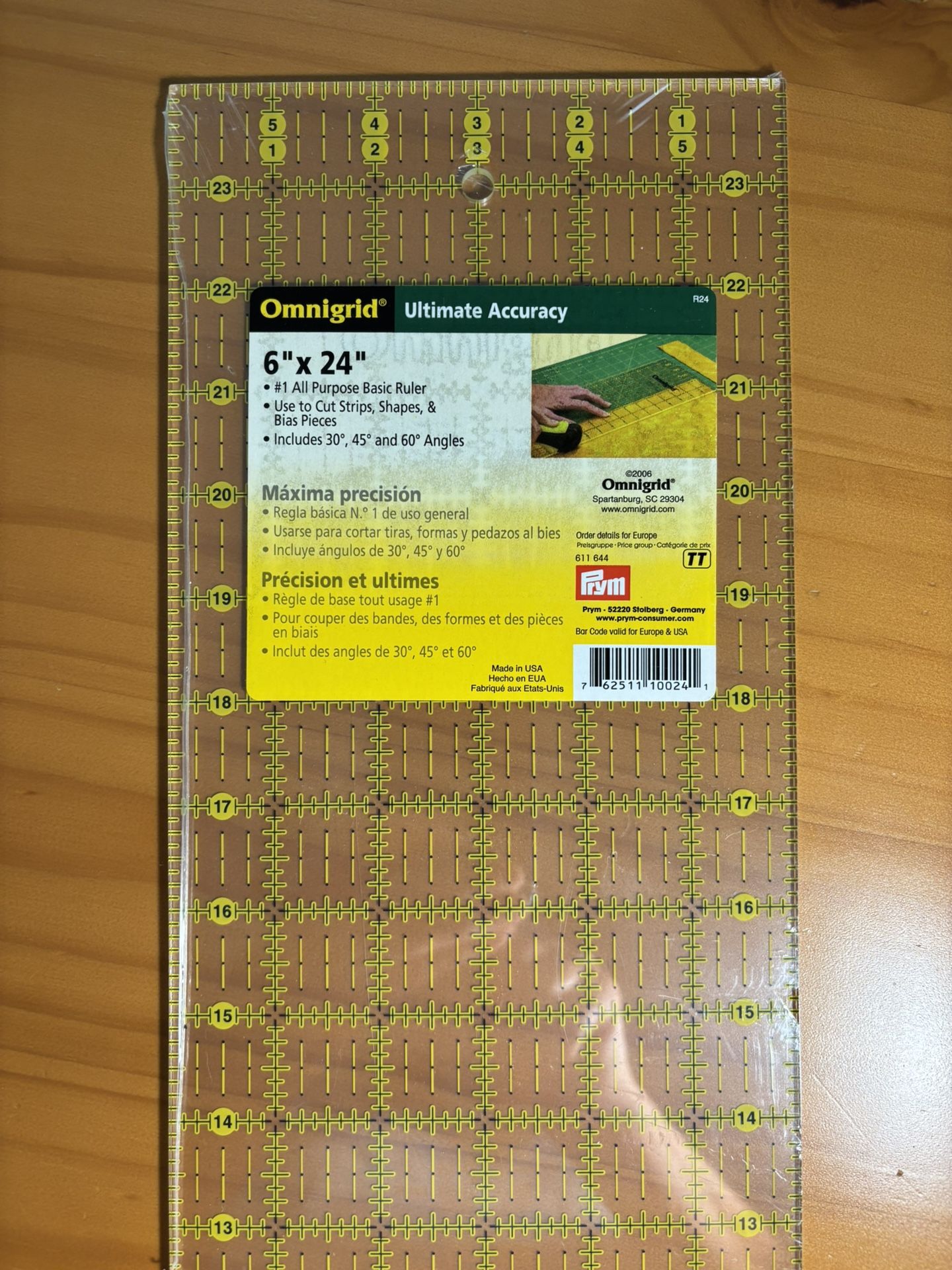 OMNIGRID 6" X 24" ULTIMATE ACCURACY..ALL PURPOSE BASIC RULER