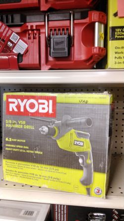 RYOBI 5/8 IN. VSR HAMMER DRILL 6.2 AMP MOTOR