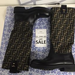 Fendi FILO FF Jacquard Boots