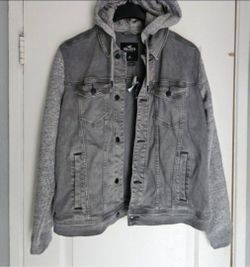 Men's Jacket Hollister Grey Denim Flex XL

Trucker
