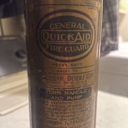General Quick Aid Fire Guard” brass extinguisher