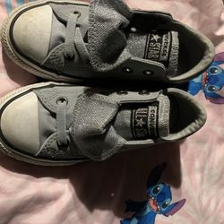 Girls Converse Silver