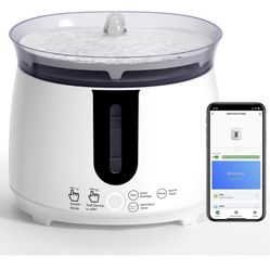  Water Fountain, 68oz/ 2L Pet Water Fountain with Upgraded Wireless Pump for Cats and Small Dogs, Ultra Quiet Water Fountain for Cats Inside, Easy to 