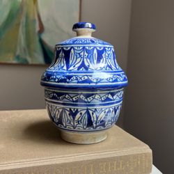 Small Handcrafted Lidded Ginger Jar ( firm on price ) 