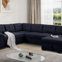 New! Premium Sectional Sofa With Pull Out Bed, Sectional, Sectional Sofa, Sofa Bed With Storage, Sleeper Sofa, Sofa Couch, Sectional Couch