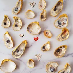 Gold Oyster Shell Trinket Dish-great For Valentine's Day