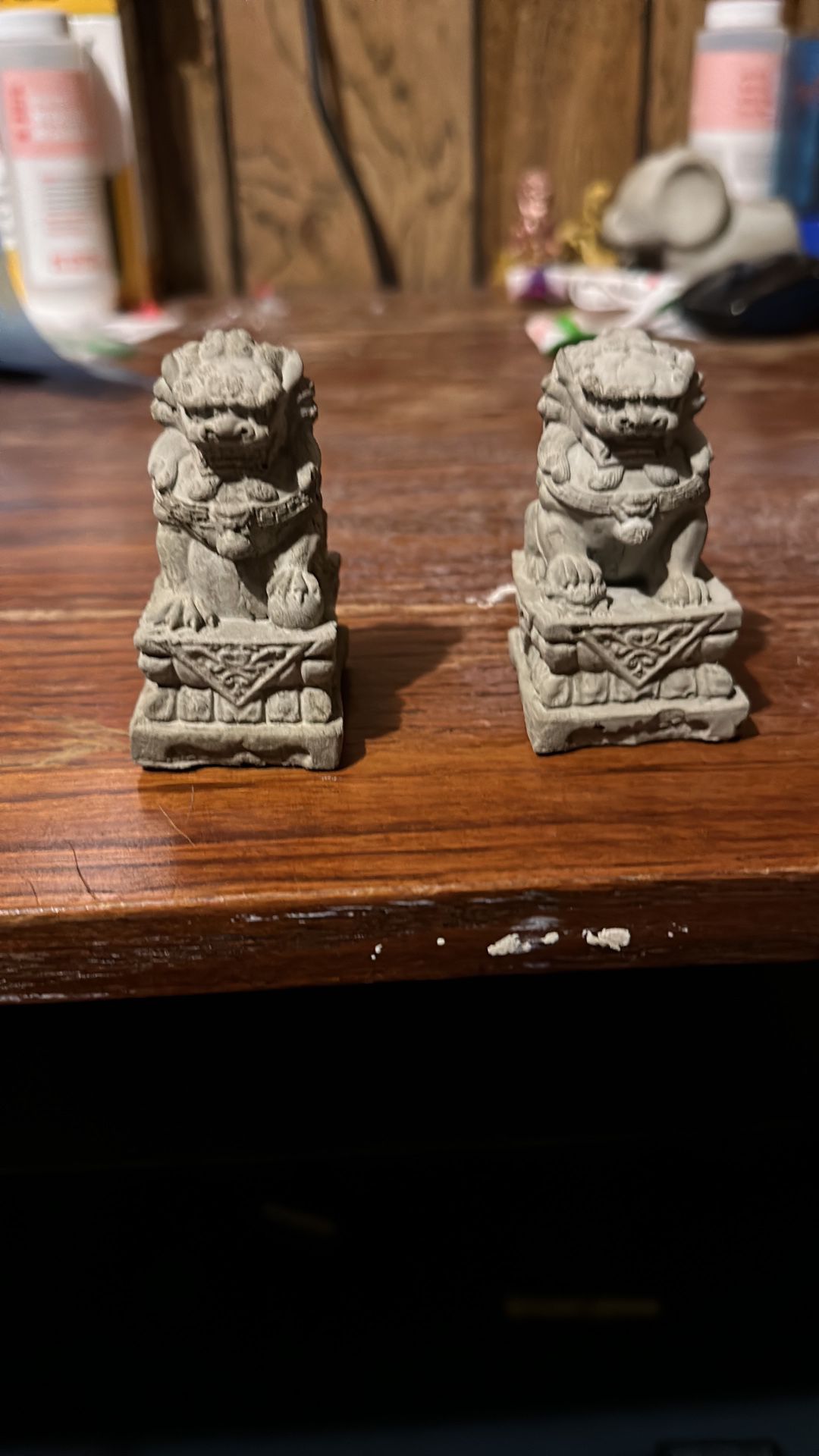 Foo Dog , pair mini statue 