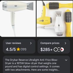 Brand New!! Dry Bar Reserve Ultralight Anti-Frizz Blow Dryer