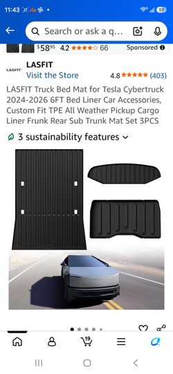 cargo bed linner for tesla cybertruck