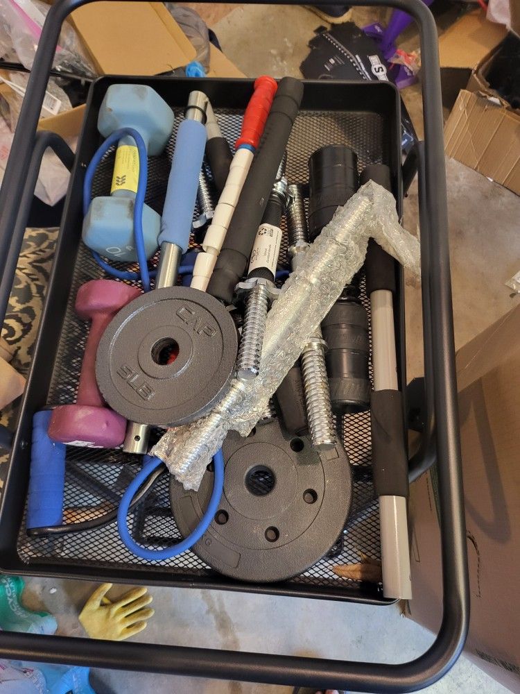 Assorted of gym equipment