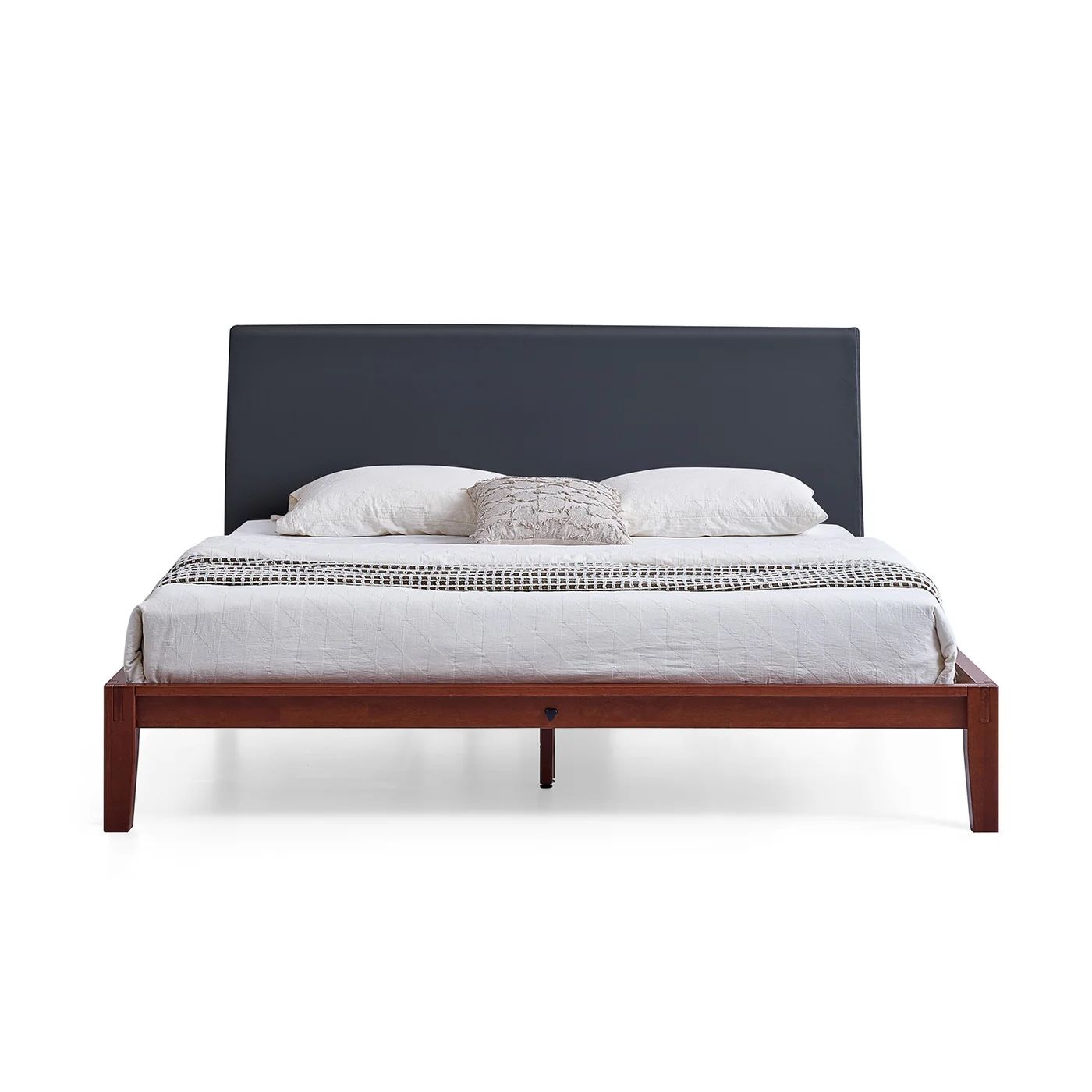 OHDOME The Charm 2.0 Bed Frame Wooden Interlocking Thuma Inspired with Head Board PU Leather