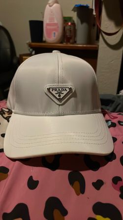 White Prada hat