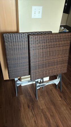 Folding Patio Bistro Tables (2pc)