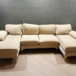 Beautiful Beige Sectional Sofa in like New Condition!