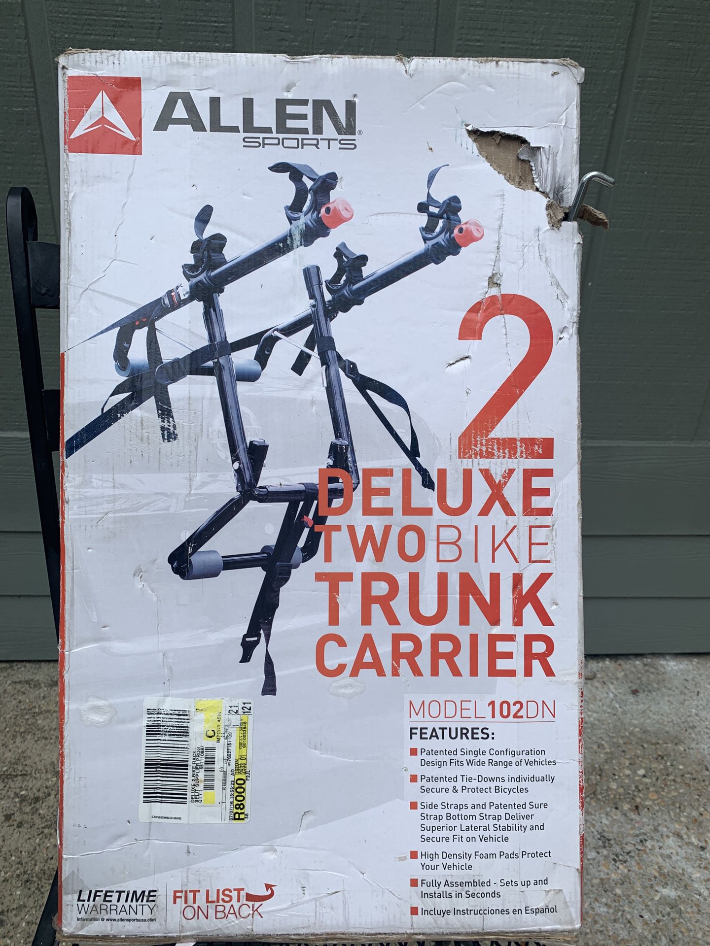 Allen deluxe 2 bike trunk carrier