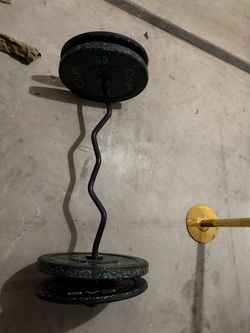 Curl Bar + weights
