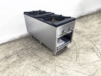 NSF Stock Pot Range 2 Burner NG 240000 BTU BH-2