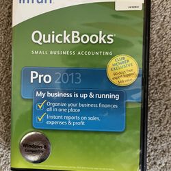 Intuit Quickbooks Pro 2013 w/Product Key In Box